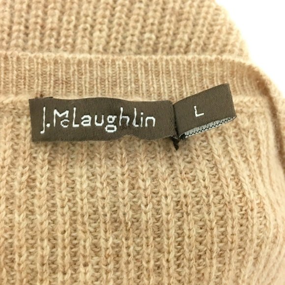 J MCLAUGHLIN women's sz L Rudd cashmere sweater - camel dolman sleeve $298 - Picture 7 of 7